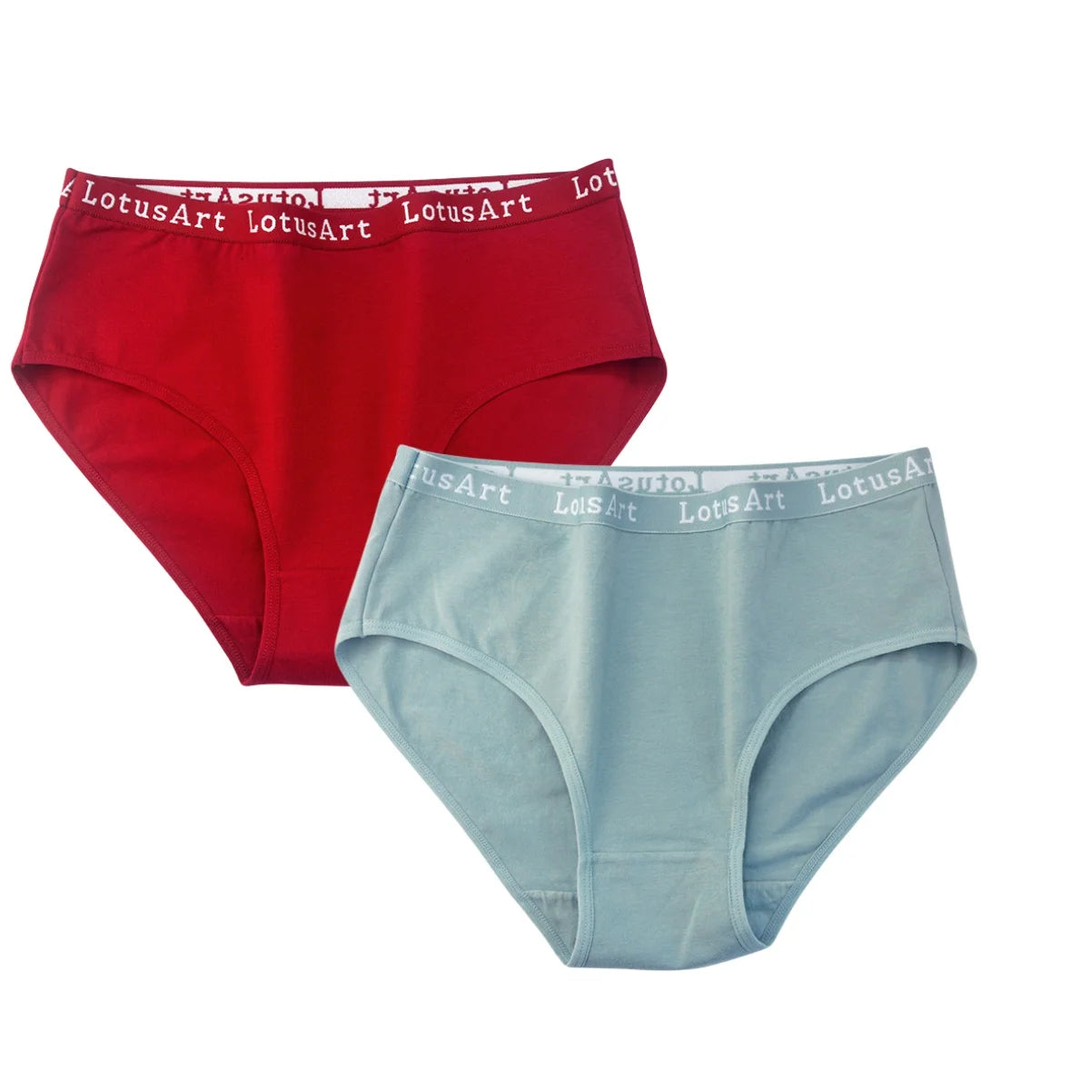 2PCS/Set Cotton Panties Women High Waist Briefs Tummy Control Panty Female Breathable Solid Color Lingerie M-2XL Underpants