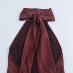 Foridol Halter Satin Dress Women Sexy Backless Burgundy summer spring Dress Elegant Maxi Long Party Dress Christmas Vestidos