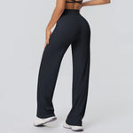 High Waist Wide Leg Yoga Pants Leggings Women Sports Fitness Bell-bottoms Female High Elastic Push Up Gym Workout Flared Pants