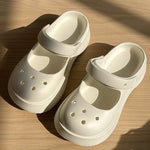 Fashion Mary Jane Garden Shoes Woman Platform Slippers Cute DIY Thick Sole Girls Summer Indoor Beach Slides Ladies Footwear