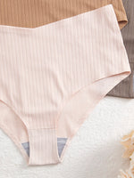 4Pcs Seamless Women Panties Ribbed High Waist Briefs Crotch Breathable Underwear Soft Stretchy Panties for Women