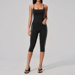 Women's 2 Piece Yoga Set Summer Brushed Color-Block Slim Sports Tank Top High Waist Pants Gym Running Fitness Suits Tracksuit