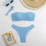 Neon Yellow Thong Bikinis 2026 Sexy Women Swimsuits Swimwear Female Bandeau Brazilian Bikini Set Bathing Suit Swimming Suits