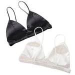 Tube Top For Women Ice Silk Sexy No Steel Ring Bra Breathable One Piece With Open Back Thin Straps Summer Female's Underwear