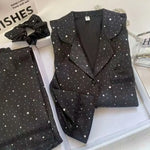 Spring and Autumn Ice Silk Long Sleeve Pajamas New Sweet Five-Pointed Star Homewear Set