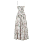 Summer Spring Floral Printed Women's Dress Elegant Retro Boho Party Dresses Elegant Vinatge A-line Maxi Vestidos 2025 New In