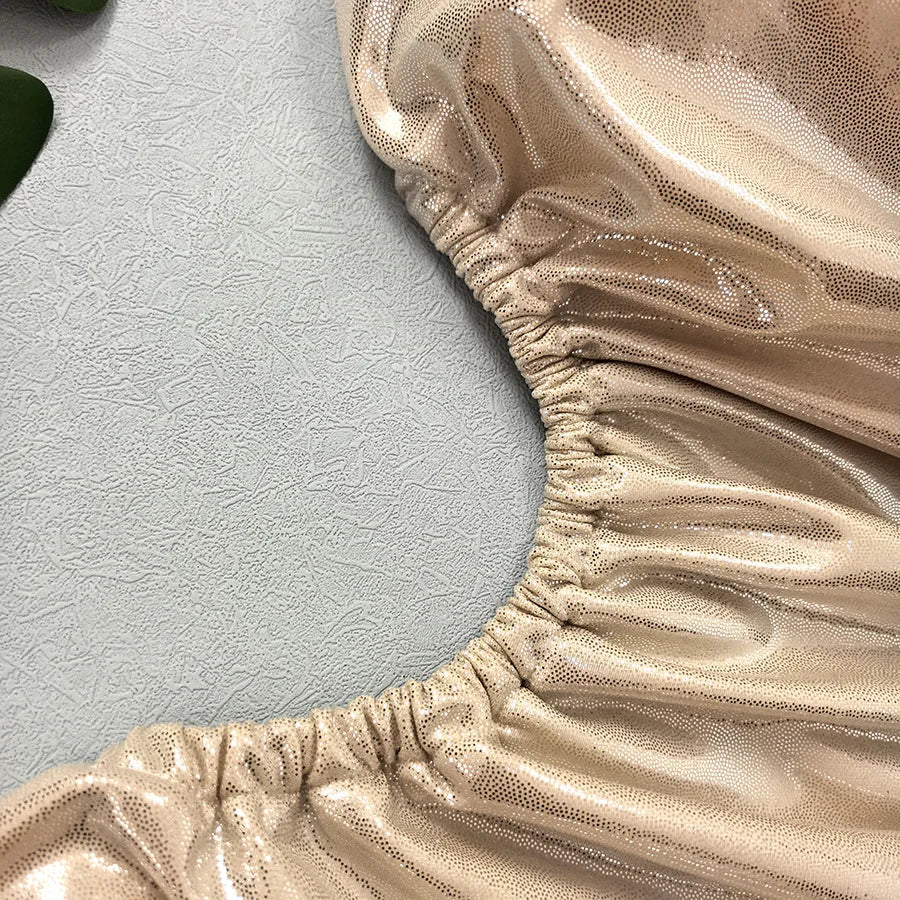 Sexy Gold One Piece Swimsuit 2025 Women Halter Neck Pleate Backless Tummy Control Swimwear Beach Bathing Suit Holiday Monokini
