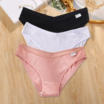 3Pcs/set Cotton Panties Women M-4XL Low Waist Underwear Plus Size Briefs Ladies Comfortable Underpants Female Panties Lingerie