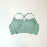 NCLAGEN Backless Sports Bra high support Fitness Underwear Back Cross Gym Crop Top Women Training Running workout Seamless Bras