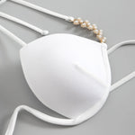 Halter Pearls V-Bar Underwired Bra Cup Bikini Women Swimwear Female Swimsuit Two-pieces Bikini Set Push Up Bathing Suit Swim