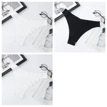 3Pcs/Set Women Ice Silk Panties V-Waist Low Rise Briefs Seamless Underwear Female Quick-Drying Underpants Sexy Lingerie S-L
