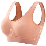 Women Mesh Panel Seamless Tank Bra Sports Wireless U Back V-Neck Vest Style Bralette Sexy Lingerie Multi Colors Intimates S-5XL
