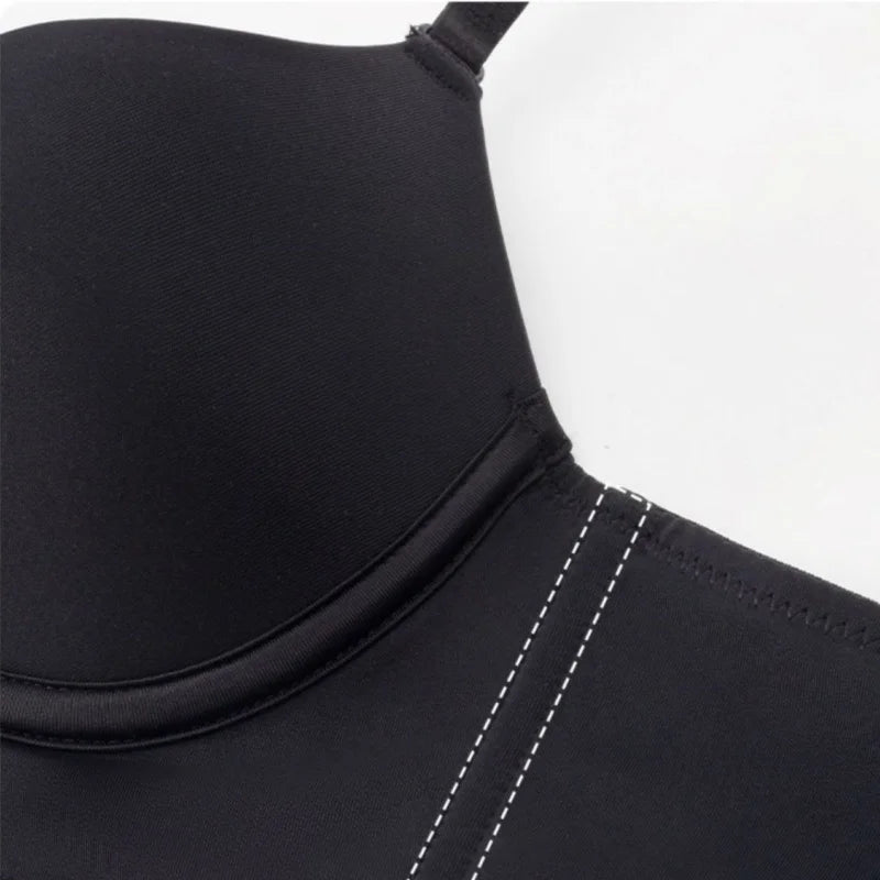 Push-Up Bras For Women Non-wire Fixed Cup Bra Sexy Deep U Lingerie Soft 3/4 Cup Brassiere Top Women's Underwear S-XL