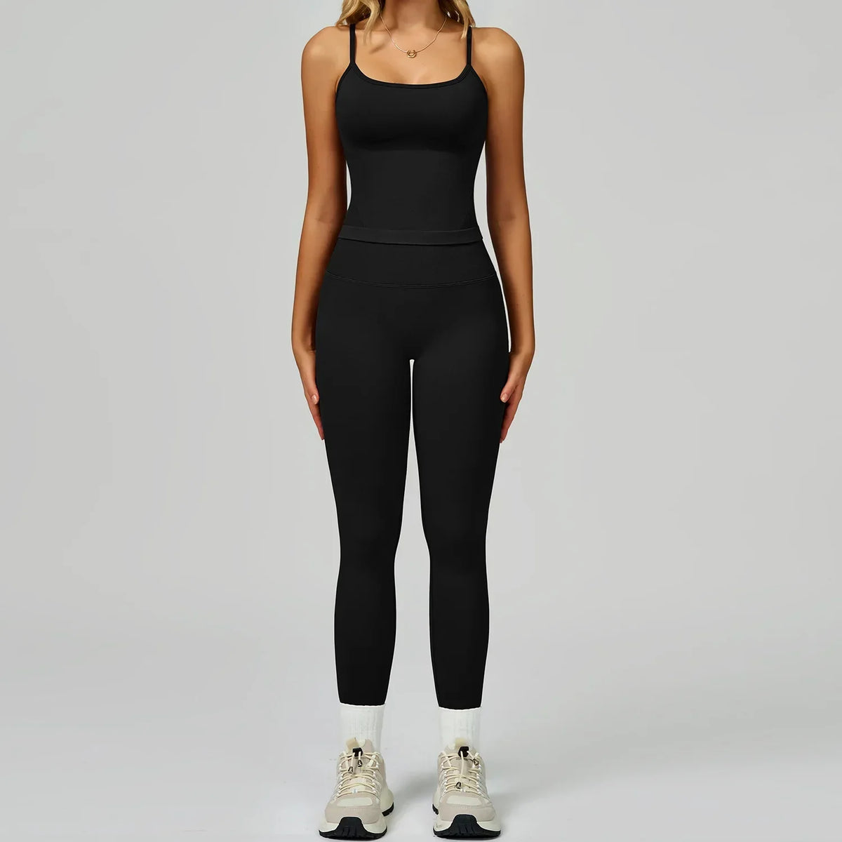 2 Pieces Women's Seamless Yoga Set Fitness Running Sports Set Slim Fit High Waist Beautiful Back Tracksuit
