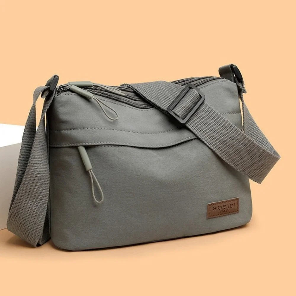 2026 New Women's Minimalist Solid Color Nylon Bag - Multi-functional, Casual, Waterproof & Portable Fashion Crossbody Bag