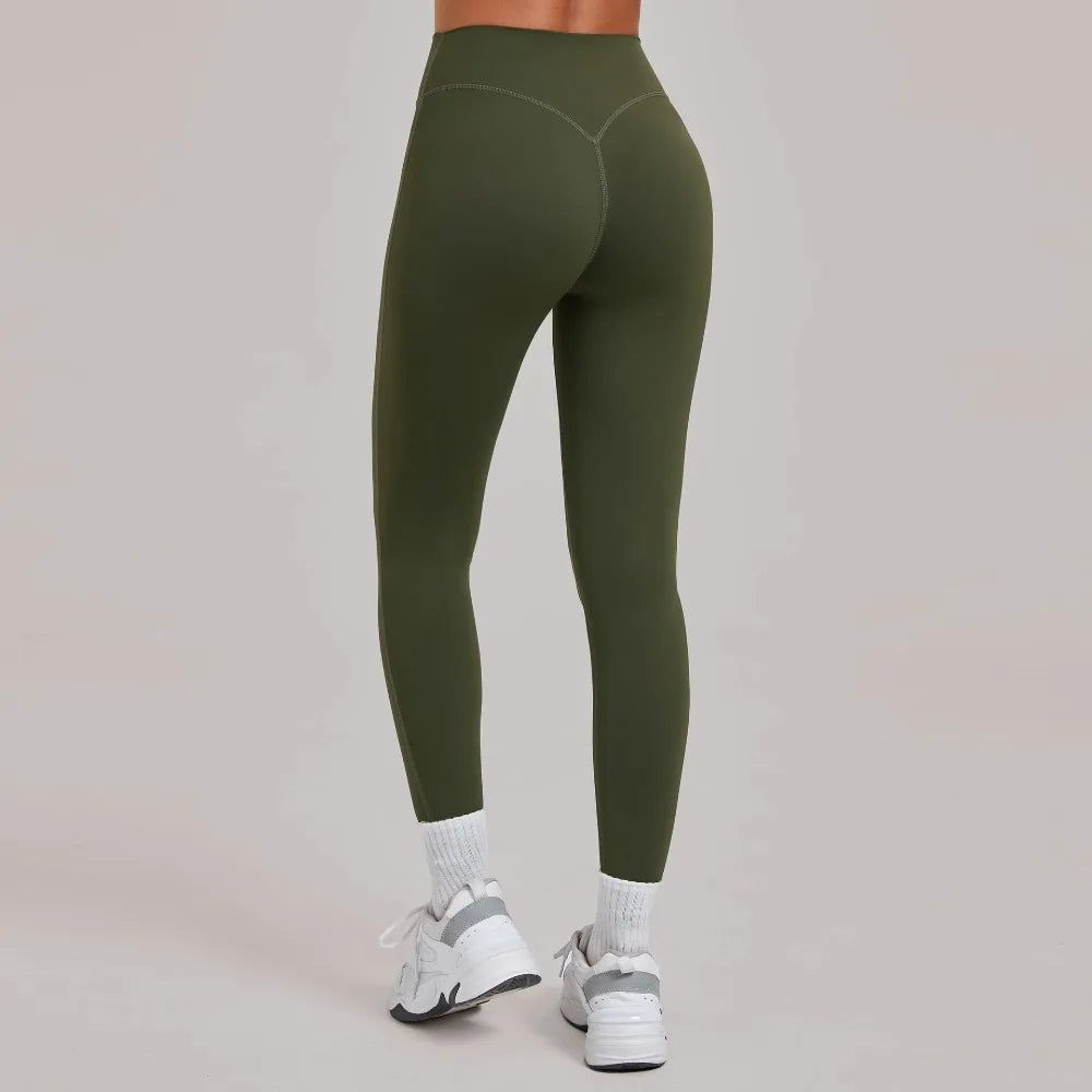 Women's Gym Yoga Pants Nude Feeling Sports Clothes Elastic High Waist Buttock Lifting Sports Fitness Tight Sweatpants