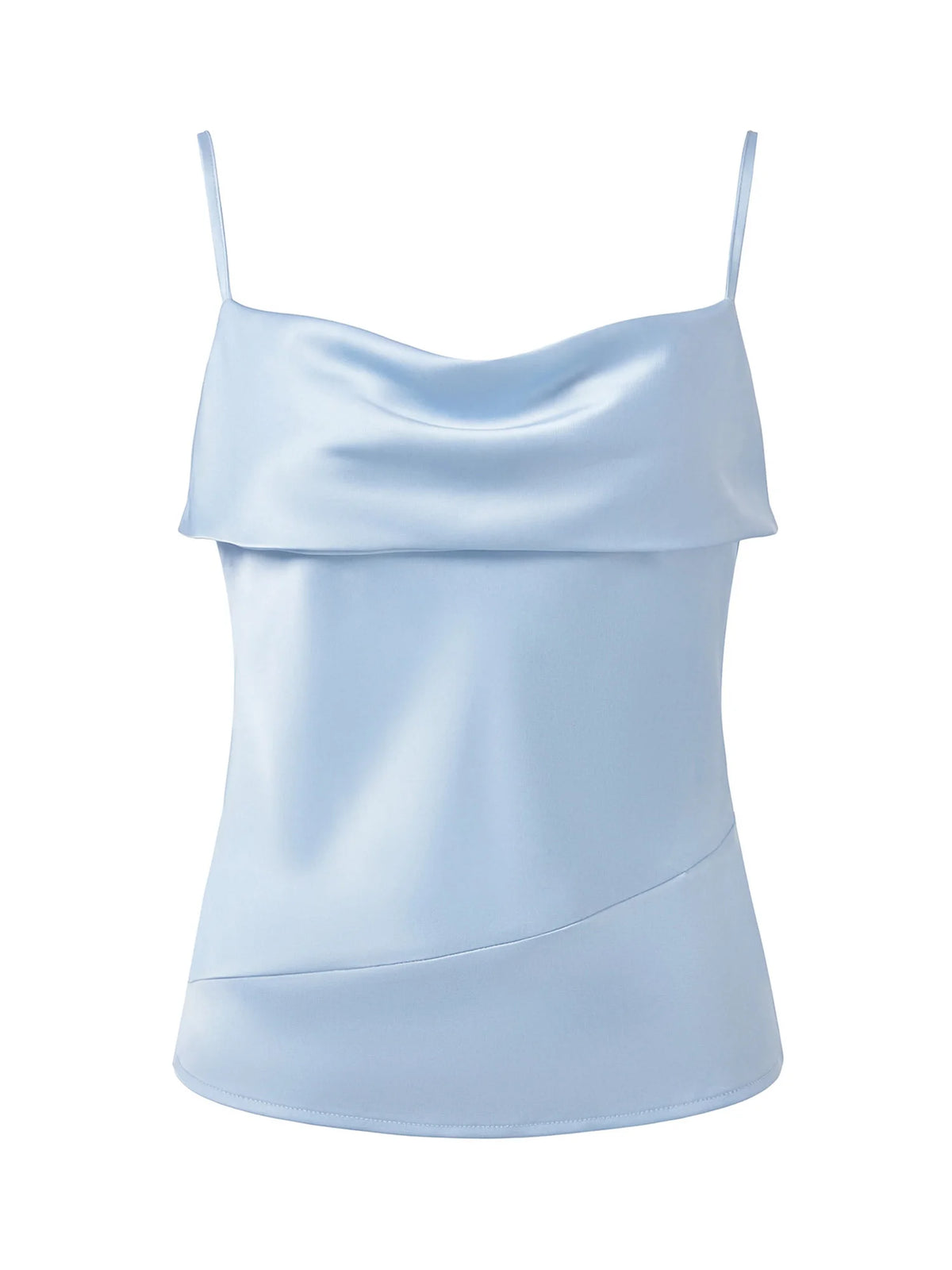 WomensTank Tops Solid Color Satin Cowl Neck Spaghetti Strap Going Out Vest Summer Daily Casual Elegant Camis Streetwear
