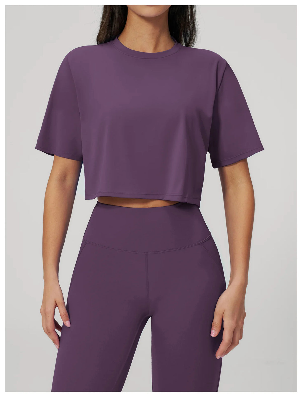 Impact Short Sleeve Yoga T Shirts Women Solid Color O Neck Loose Sports Tops Outwear Gym Running Fitness Workout Suits