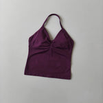 NO LOGO Women's Longline Strappy Backless Gym Top Scrunch Workout Open Back Bra Tank Top for Running Yoga Shirt