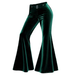 spring and autumn versatile wide-leg pants with metal decoration large size gold velvet wide-leg pants casual pants