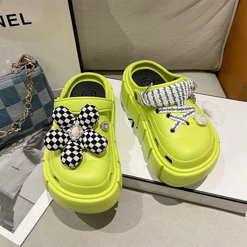 Platform Slippers Summer Women's Sandals 6cm Wedges Ladies Outdoor Clogs Thick Street Beach Slides Girls Flip Flops Garden Shoes
