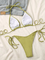 Sexy Micro Bikini 2025 Criss Cross Swimwear Bandage Woman Swimsuit Female Thong Bikinis Set 2 Piece Women Bathing Suit Beachwear