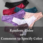 5PCs/Set Sexy Lace Thongs for Women Solid G-String Panties Floral Perspective Underwear Female Soft Breathable Women Lingerie
