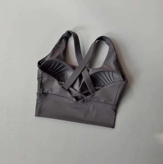 Women's Shock-Absorbing Yoga Sports Bra Summer Fitness Gathered Breasts Accessory Breathable Comfortable Yoga Sports Bra