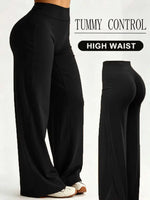 High Waist Straight Leg Workout Pants Naked Skin Friendly Hip Lifting Casual Sports Legging Training Body Shaping Fitness Bottom