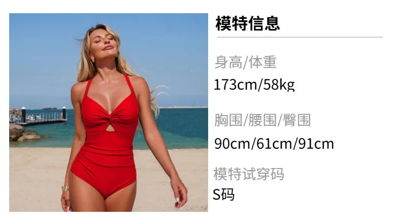 Summer Twist Front Cutout Push Up Swimsuit Crisscross Back Ruched Tummy Control One Piece Beach Elegant Slimming Bathing Suit