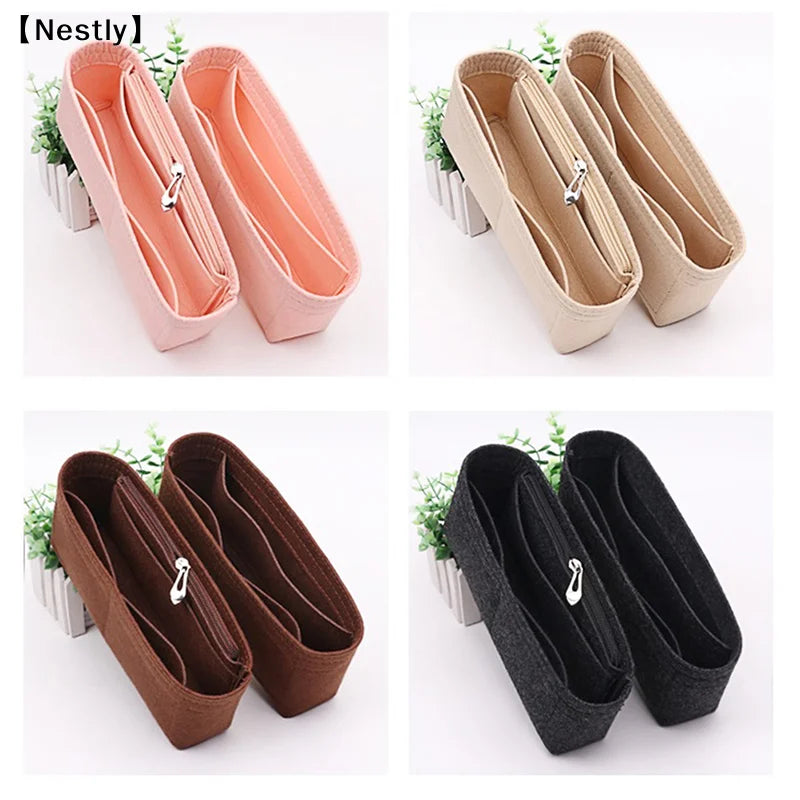 1PC Felt Insert Bag Organizer, Makeup Organizers, Liner Perfect for Brand Women's Handbags For And Cosmetic Bags〔Nest〕