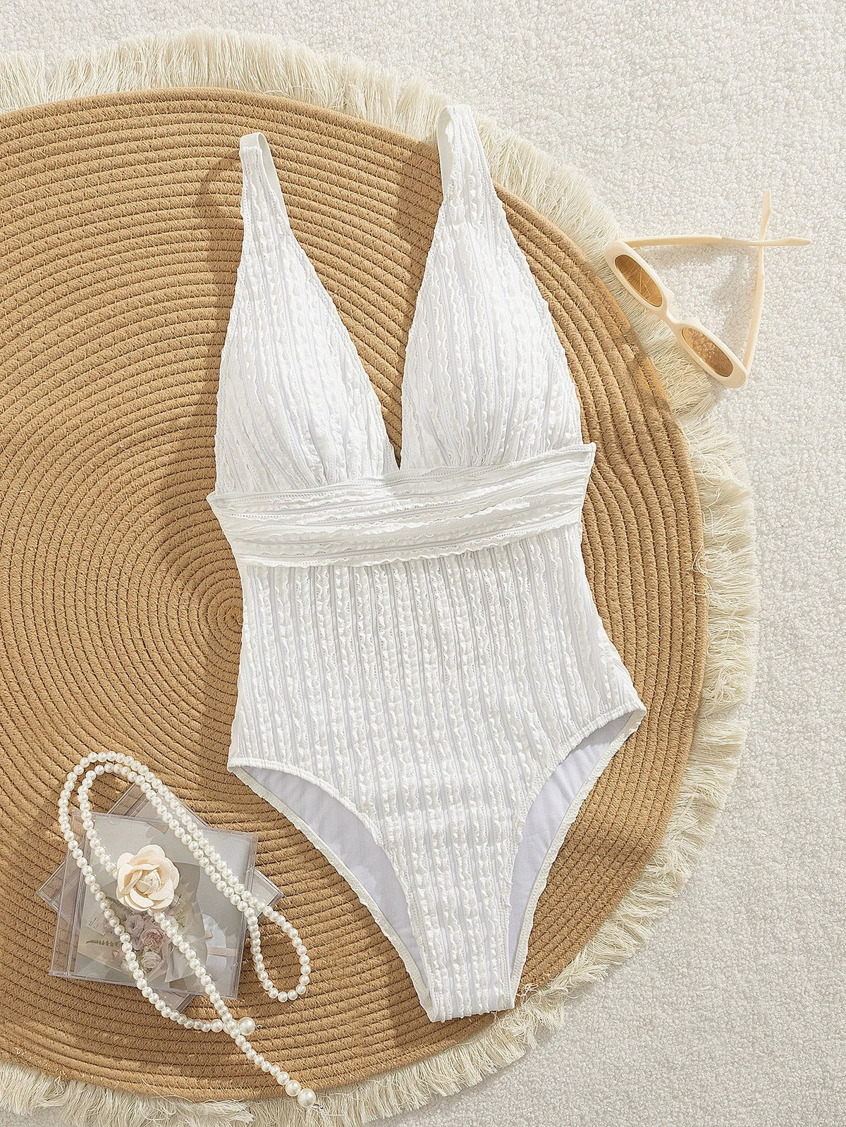 DEKA One Piece Swimsuit Women Deep V Neck Hollow Out Backless Swimwear Female Bather Monokini High Cut Bathing Suit Swim Beachwe