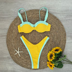 Patchwork Micro Bikini Push Up Women Swimsuits 2025 Sexy Female Swimwear Brazilian Bikini Set Thong Biquini Swim Suits Beachwear