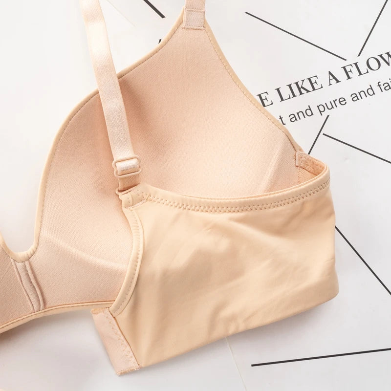 Seamless Bras for Women Push Up Bras No Wire Brassiere A B Cup Underwear Sexy Bralette Three Quarters(3/4 Cup)Lingerie