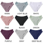 3Pcs/set Women's Cotton Panties M-2XL Trendy Patchwork Lace Underwear Female Low Waist Briefs Ladies Comfortable Underpants 2023