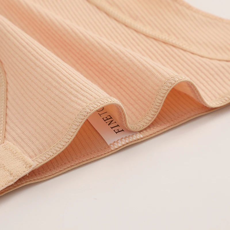 Women Cotton Maillard Brazilian Sexy Panties Breathable Low Waist Female Underwear Soft Solid Color Intimates High Elastic Linge