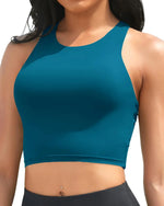 2026 Sporty Swim Vest Swimsuit Only Tops Padded Swimwear Women Solid Bathers Bathing Swimming Suit Female