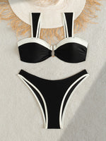 ZTVitality Sexy Patchwork Bikinis 2026 New Arrival Padded Bra Push Up Bandage Swimsuit Summer Biquini Women 2 Piece Set Outfit