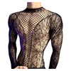 Summer Men's Mesh Tank Transparent Full Sleeves Round Neck T-shirt MenWomen Comfortable Breathable Bodysuit Trend Party Clothing