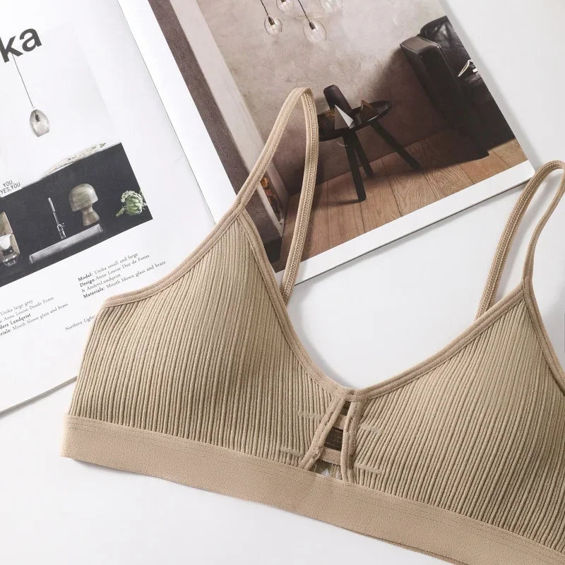 Sexy Non-wire Bras For Women Seamless Underwear Tube Tops Hollow Bras Push Up Sexy Lingerie Female Bandeau Bras Top