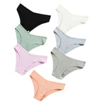 7Pcs/Set Cotton Panties Low Rize Panties For Women Breathable Underwear Female Underpants Sexy Lingerie V-waist Briefs M-2XL