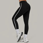 Women High Waist Yoga Pants Leggings - Seamless Color Block Fast-Dry Breathable Gym Running Fitness Tights Butt Lifting Effect