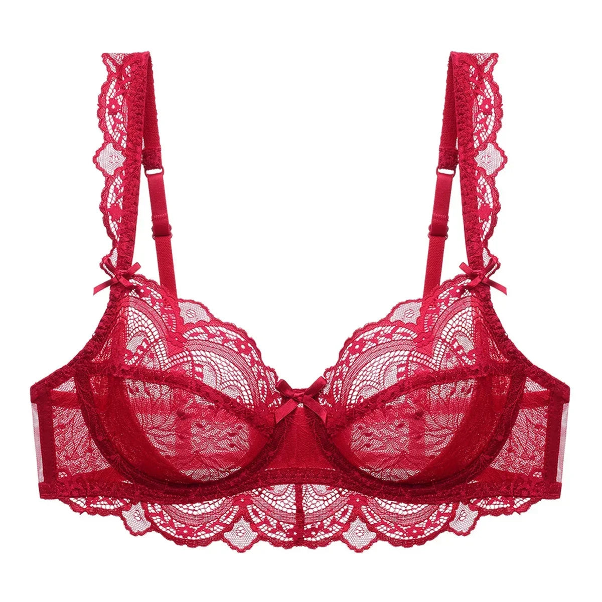 Logirlve Ultrathin Bra Transparent Brassiere Sexy Underwear Plus Size Cup Embroidery Women Lingerie Lace Bras Hollow out