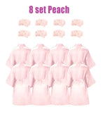 6-18Set Spa Party Robes for Girls Spa Gowns for Girls Spa Supplies Kimono Satin Robe Sleepover Pajamas Party Birthday Slumber