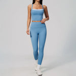 Yoga Set Women Tracksuit 2 Piece Gym Clothing Sportswear Running Tank Top Fitness Leggings Workout OutfitsAthletic Wear Suit