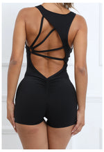 Padded Jumpsuit Sport Women Yoga Bodysuit Fitness Wear Gym Sportswear High Elastic Workout Running Clothes