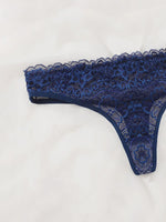 Sexy And Charming Women's Underwear Ultra-Thin Full Lace Thong 3 Pcs black blue And Red Can Be Paired With ALingerie 363-3