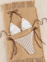 ZTVitality Sexy Lace Patchwork Bikini Set 2026 New Arrival Halter Bandage Swimwear Women's Swimwear Summer Beachwear Biquini