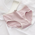 1Pc Women's Underwear Cotton Panties Comfort Briefs Low Waist Seamless Underpants Solid Color Lingerie