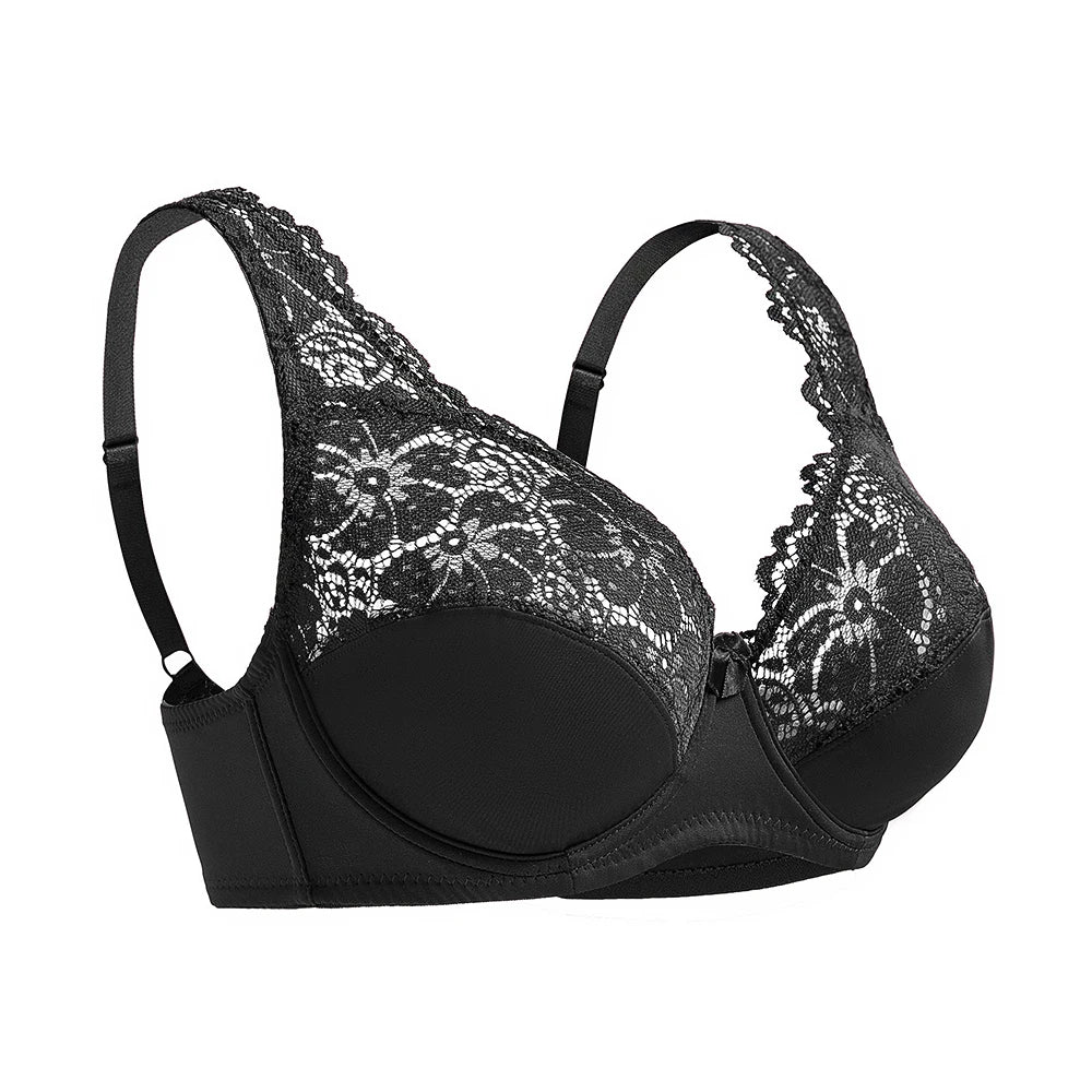 Fashion Bras For Womens Lingerie Lace Bra Underwire Plus Size Brassiere Sexy Underwear BH TopB C D DD E F Cup